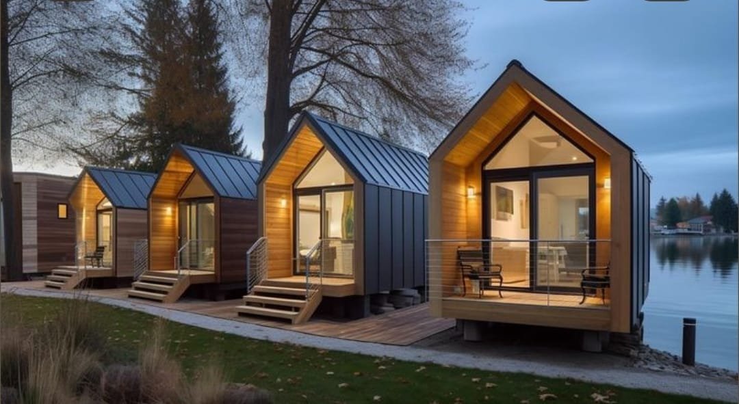 A-frame home in its landscape